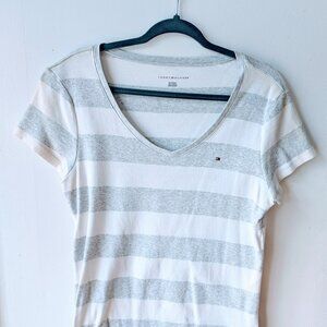 Tommy Hilfiger Women's T-shirt Grey Stripe